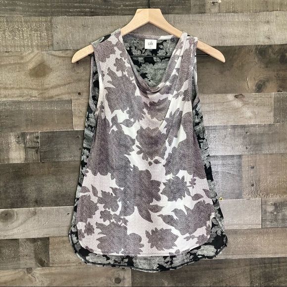 Cabi Tango Cowl Neck Sleeveless Top Floral 3057 - Picture 2 of 13